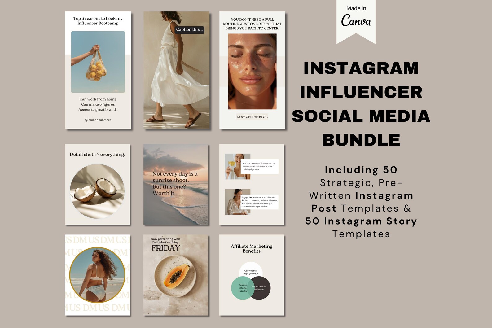 Influencer Sample Posts Influencer Social Media Templates Social Media Influencer Posts Brand ...