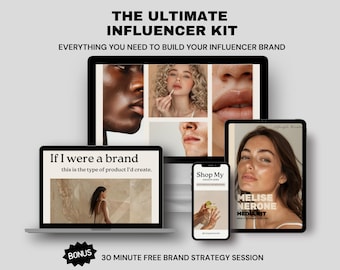 Modelli Canva per kit di marchi di influencer, kit media, guida al pitch (download digitale)