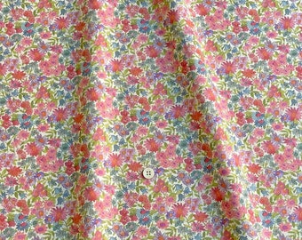 Liberty tana lawn printed in Japan -  Sandra Spring - C - Pink