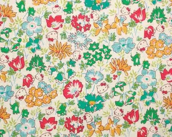 NEW - Hello kitty Liberty Art fabrics printed in Japan - Spring Meadow -D
