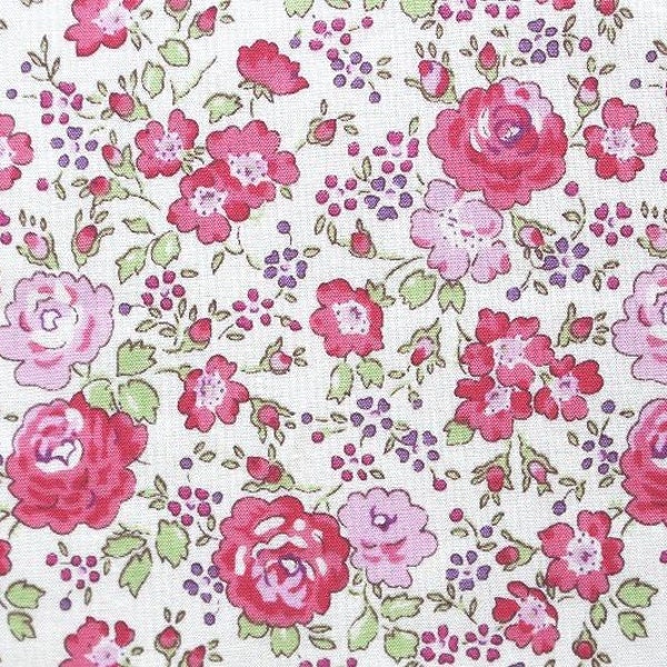 Liberty tana lawn printed in Japan - Felicite - Rose pink purple - Small size (Reduced)