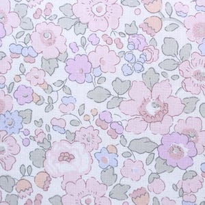 Liberty tana lawn printed in Japan - Betsy - J22N  - Pink purple -  50cmL × 54cmW (Approx. 20&quot;×21.6&quot;) - 85% Reduced