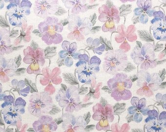Liberty tana lawn printed in Japan - Think of me - Purple - 50cmL × 54cmW (Approx. 20"×21.6")