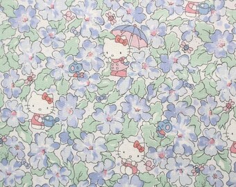 Hello Kitty Liberty 50th Anniversary Collection printed in Japan - Primrose meadow - 03B - 50cm L × 54cm W (Approx. 20"×21.6")
