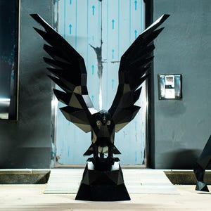 EAGLE STATUE 3D - American Eagle Sculpture - Metal Eagle Statue - Bald Eagle Metal Art - &quot;Outdoor stainless steel villa porch ornament - 3D
