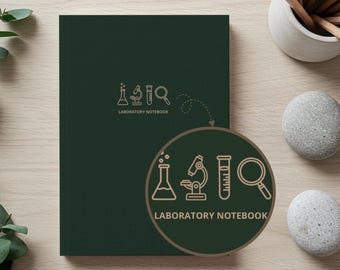 Cahier de laboratoire Journal à couverture rigide Cadeau de laboratoire scientifique pour étudiants, chercheurs, biologistes, doctorants et indispensables universitaires