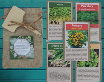 Windowsill Herb & Veg Seed Gift Set | Eco Gardening Starter Kit