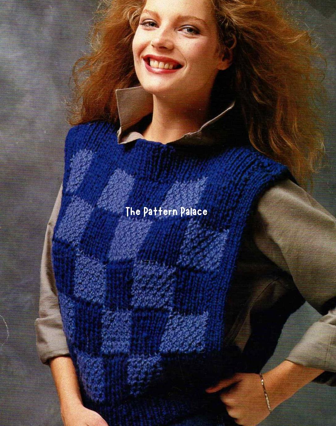 【KOOLOSET】Checker Pattern Knit Vest Checkered Sweater Checkerboard Plaid Sweater Vest for Women
