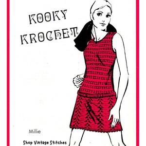 Vintage Crochet Dress Ladies Dress Pattern PDF Download Pattern