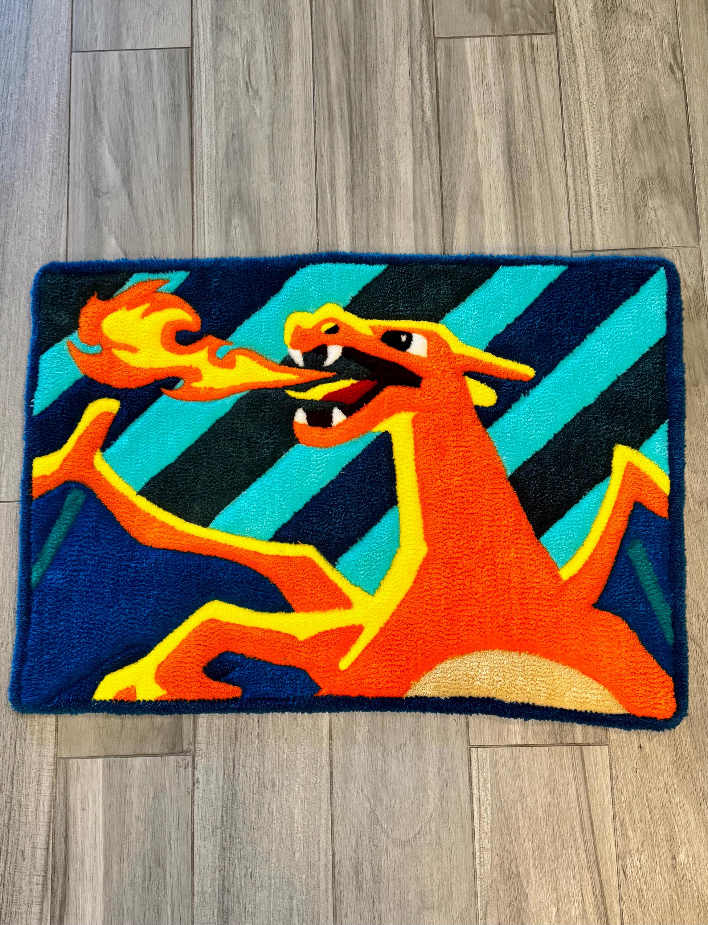 Rare Pokopia Charizard Inspired Tufted Rug - Etsy