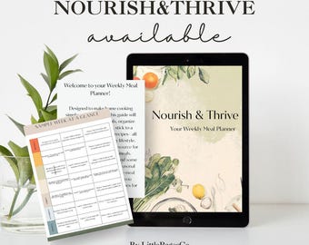 Printable Weekly Meal Planner: Healthy Eating & Budget-Friendly Recipes (Digital Download)