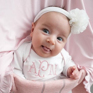 Pima Cotton Baby Gown: Monogrammed Newborn Coming Home Outfit