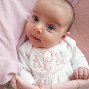 Pima Cotton Baby Gown: Monogrammed Newborn Coming Home Outfit