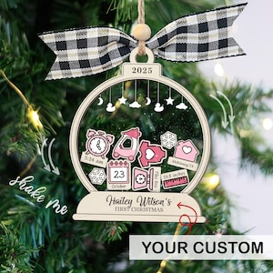 NEU! Babys erstes Ornament 2025, Benutzerdefinierte Neues Babygeschenk, 4D Shake Babys Ornament, personalisiertes Babypartygeschenk, Geschenk für Weihnachten