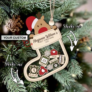 Personalized Baby&#39;s First Christmas Ornament 2025, Customized Babies 1st Christmas, Christmas Tree Ornaments, Baby Gift, 4D Shake Ornament