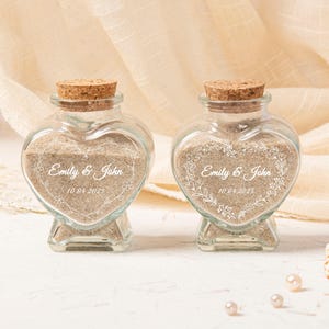 Custom Honeymoon Keepsake Sand Jar, Honeymoon Heart Sand Bottle, Honeymoon Gifts, Beach Holiday Keepsake Bottle, Beach Wedding Gifts