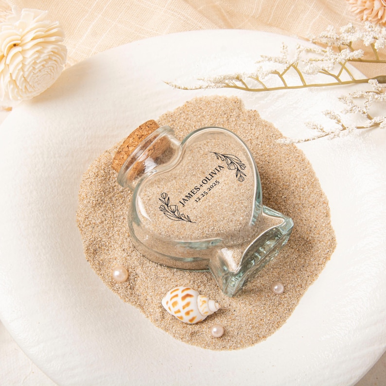 Honeymoon Sand Bottle, Small Travel Sand Memory Bottle, Wedding Bridal Shower Bottle, Mr and Mrs Couple Beach Ideas Gift, Sand Keepsake bild 13