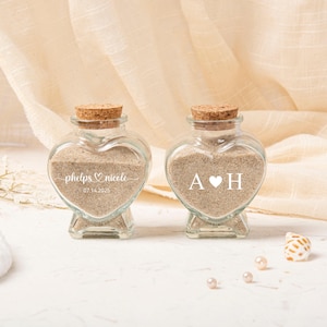 Honeymoon Sand Bottle, Small Travel Sand Memory Bottle, Wedding Bridal Shower Bottle, Mr and Mrs Couple Beach Ideas Gift, Sand Keepsake bild 9