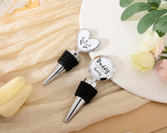 Personalized Dad Bottle Stopper, Custom Father's Day Wine Stopper, Engraved Metal Stopper, Gift for  Dad,Father's Day Gift, Gift For Him