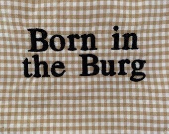 Born in the Burg Baby Bib 238174105