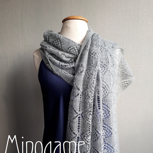 Minogame, a lace shawl with hexagons KNITTING PDF