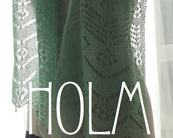 Holm, a Summer Scarf in Shetland Lace PATTERN PDF