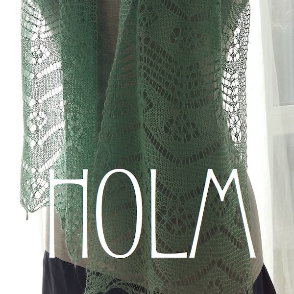 Holm, a Summer Scarf in Shetland Lace PATTERN PDF