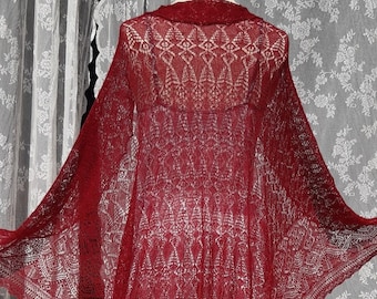 The Fourth One, a fine knitted lace shawl PDF KNITTING PATTERN