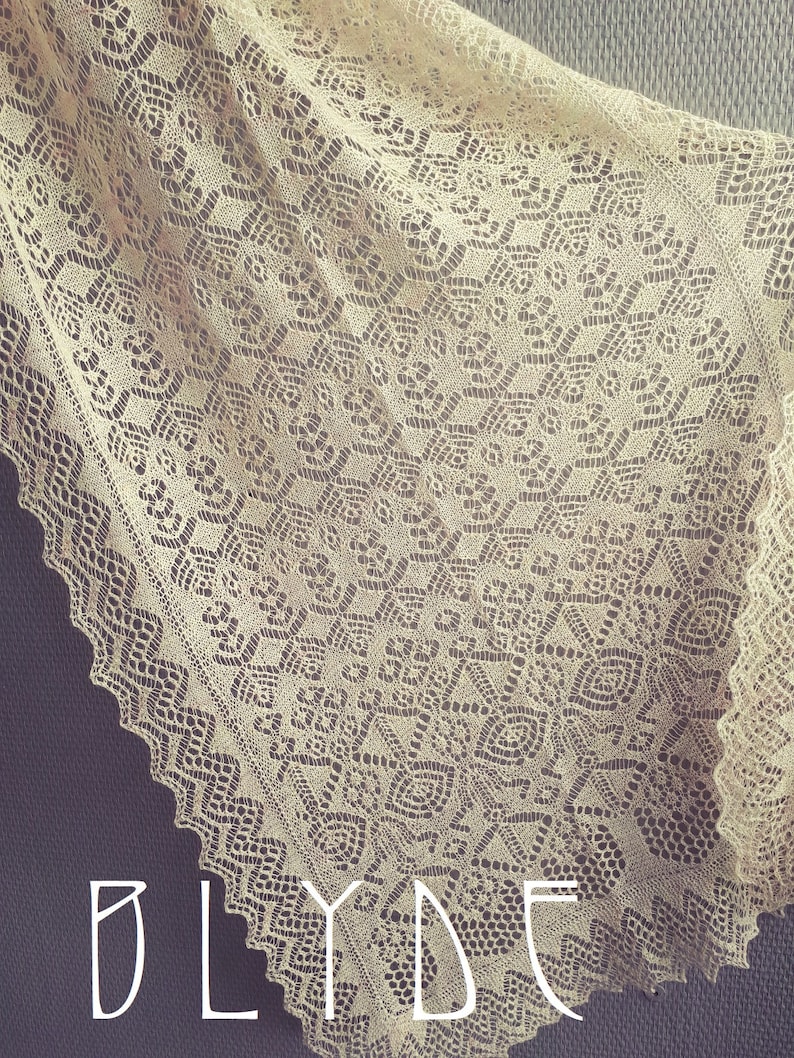 Blyde, A shawl in Shetland Lace, Knitting PDF Pattern image 1