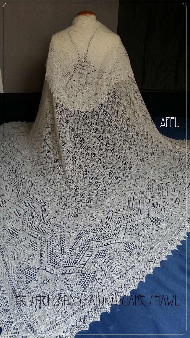 The Shetland Stars Square Shawl (PDF) like in OUTLANDER episode9