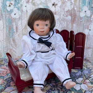 Porcelain Doll Myles by Franklin Heirloom Collection, Vintage Rare Limited Edition Collector’s Doll by Sylvia Natterer
