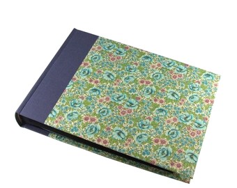 small floral Photo Album Flower Meadow turquoise violet with white pages