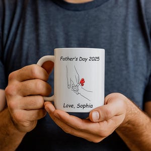 First Fathers Day Mug, 1st Time Daddy Cup, Mug For First Time Dad, Father And Baby Mug, Personalized New Dad Mug