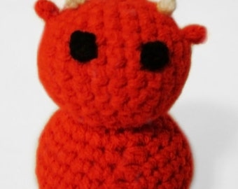 Cute Little Red Devil Crocheted