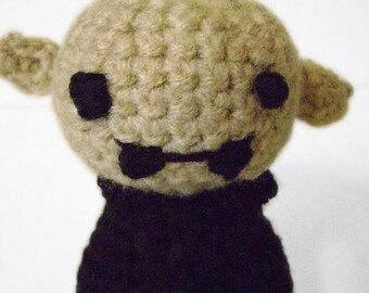 Cute Tiny Nosferatu Doll Goth Crocheted