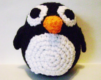 Amigurumi Penguin Toy Crochet Black White Handcrafted Animal