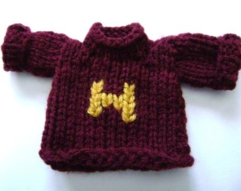 Mini-Weasley Sweater Ornaments Harry Potter Inspired Custom Handmade Knit