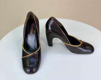 90-00's miu miu archive ミュール パンプス heel Vintage 1999 Miu Miu Prada Mesh Mules Flower Detail / 35 (US 5) - Etsy