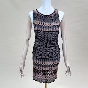S | MISSONI - 2000s Wool Blend Knit Mini Dress – Bodycon Sleeveless Dress