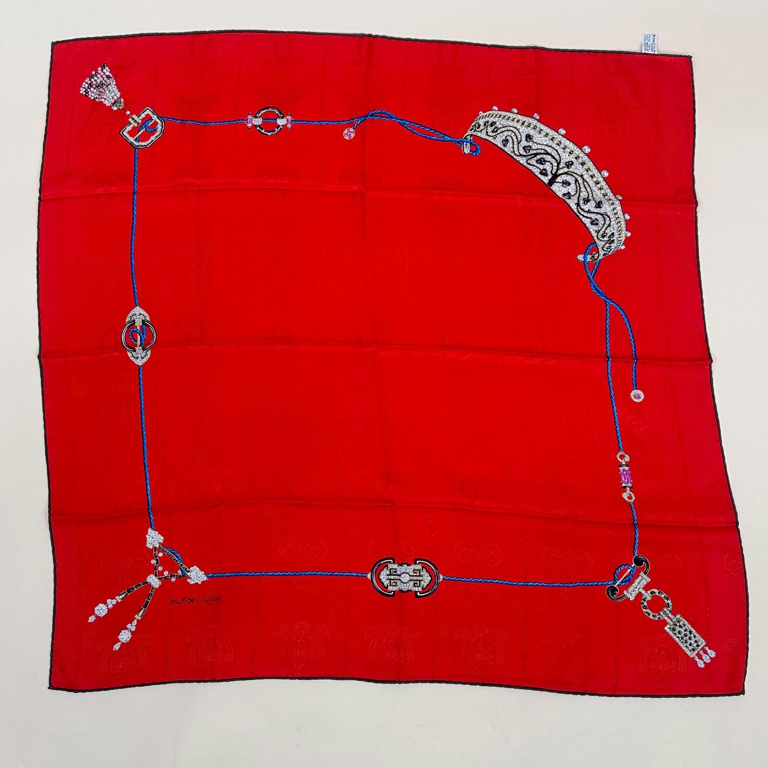Must de Cartier カルティエスカーフ Must cartier scarf - Etsy 日本 Cartier(カルティエ) スカーフ
