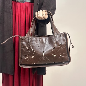 D&G - Y2k Brown Leather Shoulder Bag