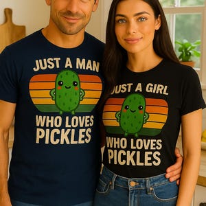 Pickle T-Shirt Unisex - Lustiges Retro-Grafik-T-Shirt | Nettes Geschenk für Gurken Liebhaber, Männer & Frauen, Vintage Humor Shirt, jeden Tag Stil