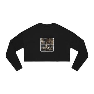 Funky Gothic Cropped Sweatshirt - Edgy Fashion, Perfect for Fall, Halloween, or Casual Wear, Unique Gift for Fashion Lovers, Trendy