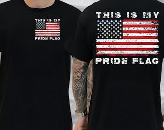 This is My Pride Flag T-shirt, American Pride Flag Shirt, Pride Shirt, Patriotic Tee, Pride Month Gift, Tailgates BBQs & Special Occasions