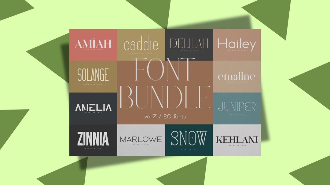 Font Bundle Volume 7 20 Fonts, Vintage Canva Fonts, Cricut Fonts ...