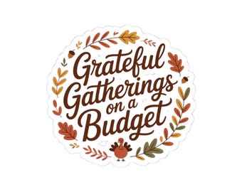 Pegatinas precortadas "Reuniones de gratitud" - Decoración otoñal, Acción de Gracias económica, reuniones familiares, estética otoñal, proyectos de bricolaje