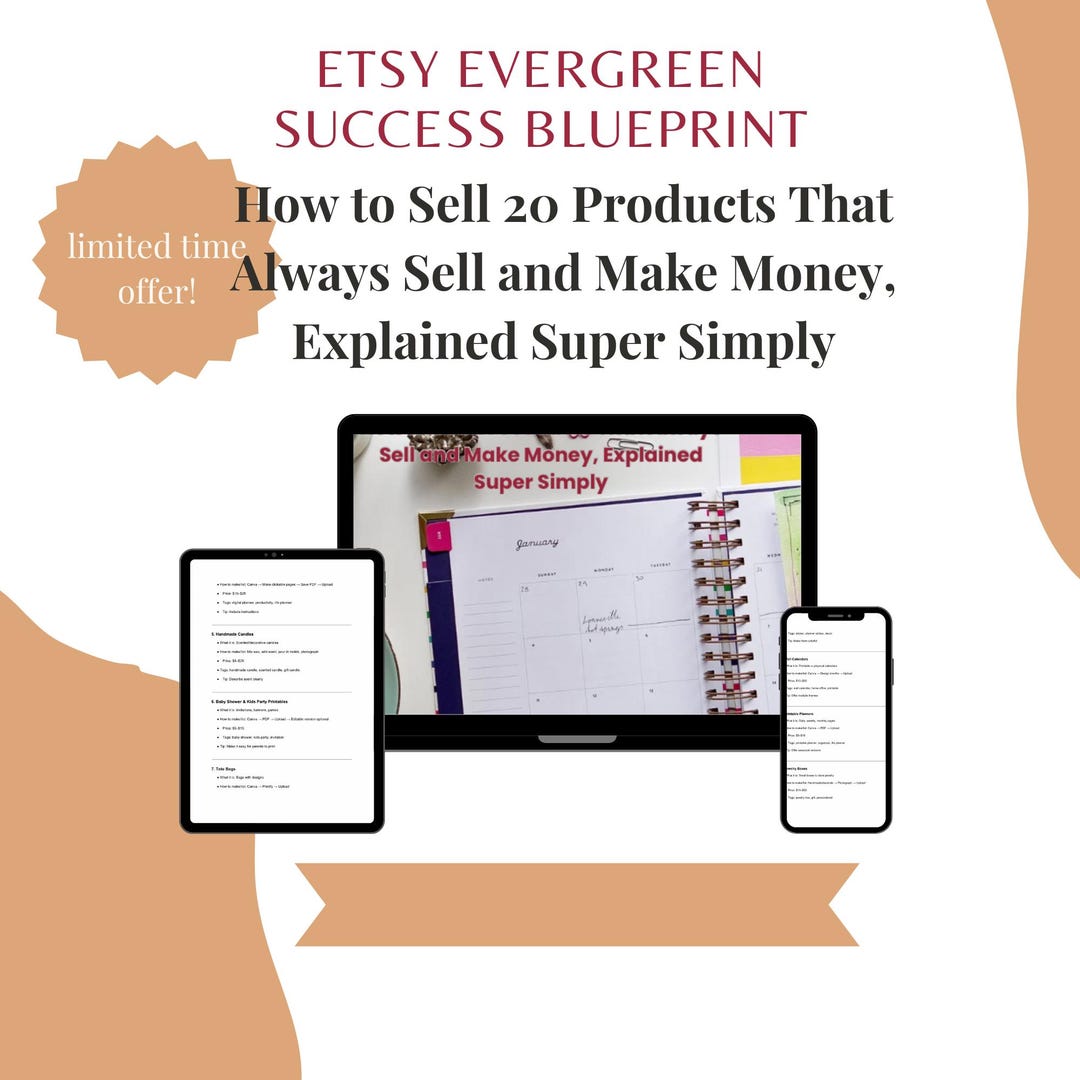 Evergreen Etsy Product Ideas Ebook | Profitable Digital Products That ...
