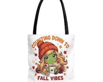 Bolsa de tela con diseño de calabaza y compras ecológicas