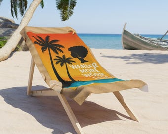 Tropical Sunset Beach Vacation Towel, Cruise Towel, Pool Towel, Beach Gift for Women, Summer Vacation Essentials