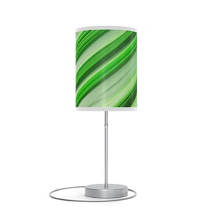 Modern Green Swirl Table Lamp, Nightstand Decor, Eco-Friendly Lighting, Living Room Accent, Housewarming Gift